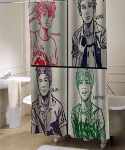 5 sos shower curtain customized AT