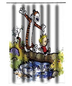 Calvin and hobbes Shower curtain AT