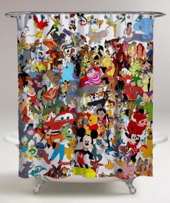 Disney All Character Mash Up Shower Curtains (AT)