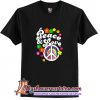 Hippie Peace Sign Peace & Love T Shirt (AT)