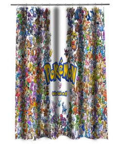 Pokemon all Shower curtain AT