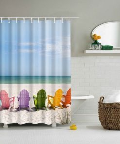 Seascape Sea Beach Landscape Shower Curtain AT