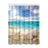 Seascape Sea Beach Picture Print Ocean Decor Collection Bathroom Set Fabric Shower Curtain AT