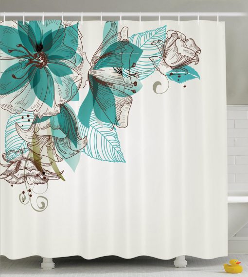 Turquoise Shower Curtain AT