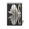 White Swan Waterproof Bathroom decor Fabric Shower Curtain AT