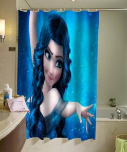 Blue Haired Elsa, Elsa with darker hair Shower Curtain (AT)