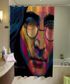John Lennon Art Shower Curtain (AT)