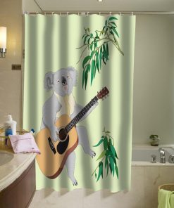 Koala Playing Guitar Shower Curtain (AT)