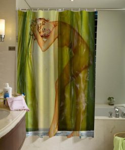 Pin Up Girl Retro Vintage Girl Shower Curtain (AT)