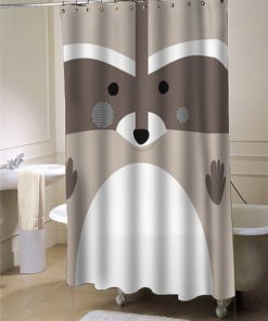 Racoon Brown Shower Curtain (AT)