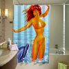 Sexy Pin Up Girl Dolphin Shower Curtain (AT)