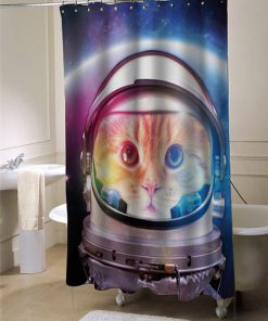 Space Cat Shower Curtain (AT)