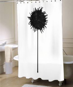 art shower curtain,black and white shower curtain (AT)