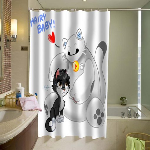 Baymax and Hiro Shower Curtain (AT)
