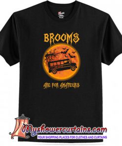 Brooms Are For Amateurs School Bus Halloween T-Shirt (AT)