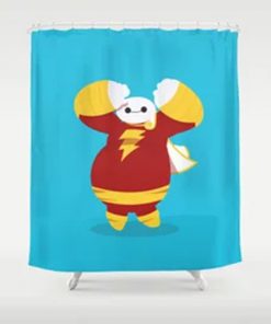 CaptainMarvel x Baymax (Captainmax) Shower Curtain (AT)