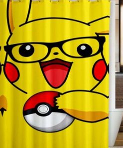 Cheap pokemon pikachu Animation cute Shower Curtain (AT)