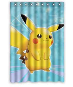 Cute Anime Pikachu Pokemon Shower Curtain (AT)