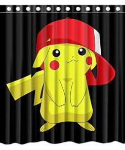 Cute Carton Pikachu Pokemon Custom Shower Curtain (AT)