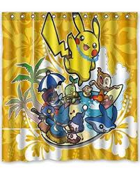 DEYOU Cartoon Pokemon Pikachu Shower Curtain Polyester (AT)