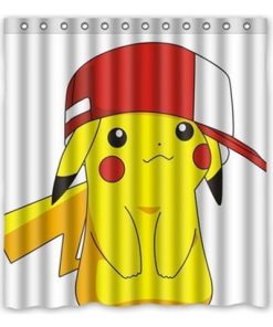 DEYOU Pokemon Cute Pikachu Shower Curtain (AT)