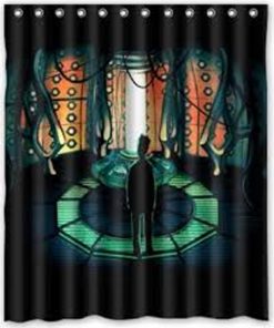 DEYOU TARDIS Doctor Who Shower Curtain (AT)