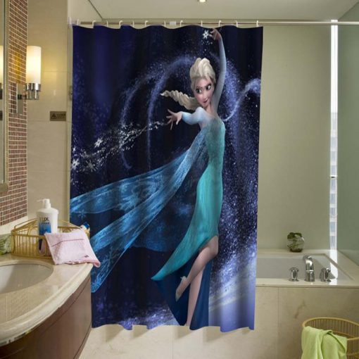 Disney Frozen Snow Queen Elsa Custom Shower Curtain (AT)