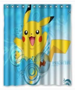Great Shower Curtain Cartoon Pokemon Pikachu (AT)