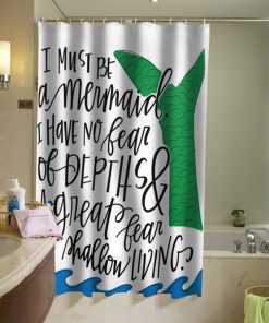 Mermaid Quote Shower Curtain (AT)