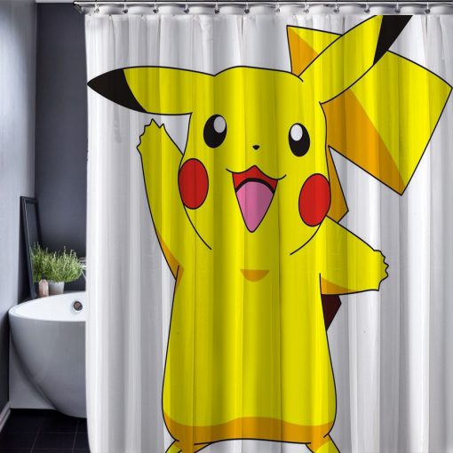 Pikachu Squirtle Pokemon Psyduck Shower Curtain (AT)