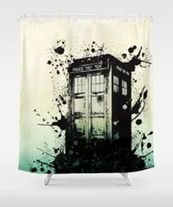 TARDIS Doctor Who Shower Curtain (AT)