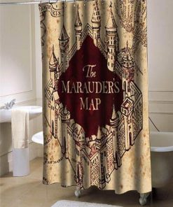 The marauders map shower curtain customized design for home decor (AT)