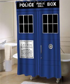 tardis dr who shower curtain customized design for home decor (AT)