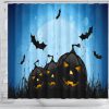 Blue Halloween Shower Curtain (AT)