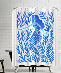 Cat Coquillette Kelp Forest Mermaid Shower Curtain (AT)