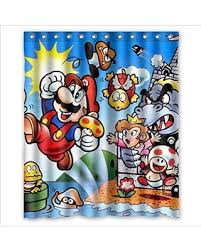 DEYOU DEYOU Super Mario Pattern Shower Curtain (AT)