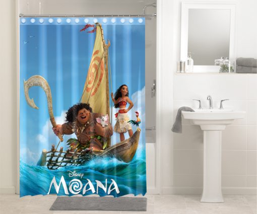 Disney Moana Cartoon Movie Shower Curtain (AT)