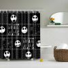 Faces of Jack Skellington Halloween Shower Curtain (AT)
