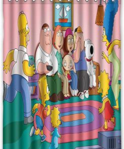 Family Guy & The Simpson Shower Curtain (AT)