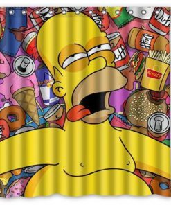 Fashion Design The Simpsons Bathroom Waterproof Polyester Fabric Shower Curtain (AT)