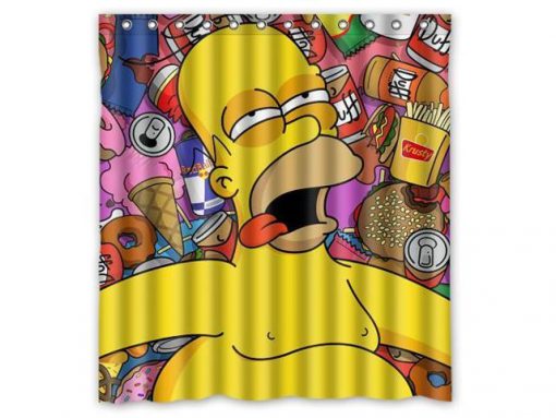 Fashion Design The Simpsons Bathroom Waterproof Polyester Fabric Shower Curtain (AT)