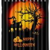 Free Shipping HAPPY HALLOWEEN Shower Curtain (AT)