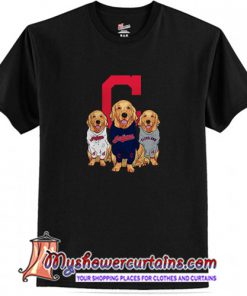 Golden Retriever Cleveland Indians T-Shirt (AT)