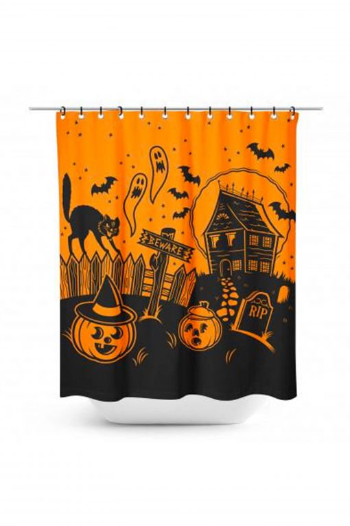Happy Halloween Shower Curtain (AT)