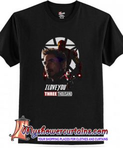 Iron Man I Love You Three Thousand Black T Shirt (AT)