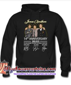 Jonas Brothers 14th Anniversary 2005 2019 Signatures Hoodie (AT)