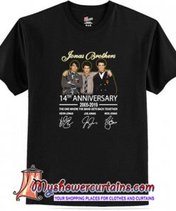 Jonas Brothers 14th Anniversary 2005 2019 Signatures T-Shirt (AT)