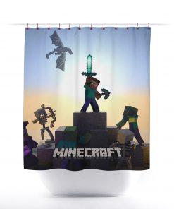 Legend of Minecraft Creeper Shower Curtain (AT)