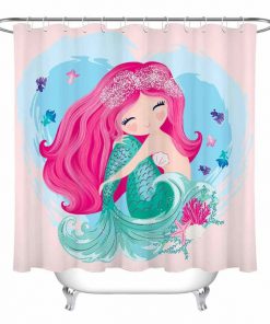 Little Cute Mermaid Shower Curtain (AT)