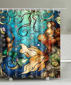 Mermaid Shower Curtain With Hook (AT)